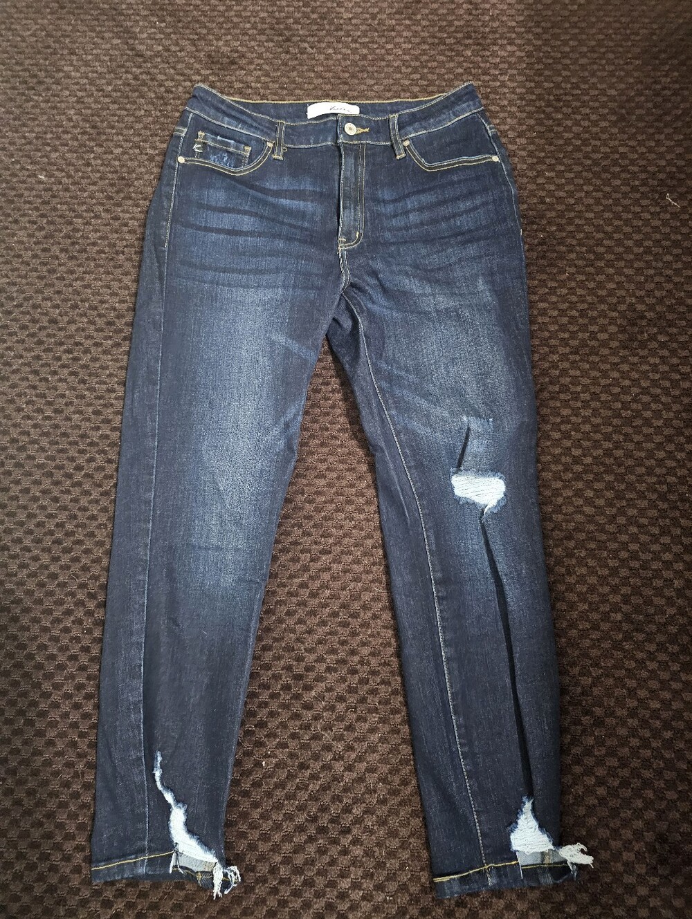 Dark Blue Distressed Women’s Jeans